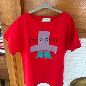 Bobo Choses Red Poet Graphic Tee